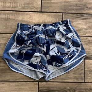 Nike Blue Patterned Women's Athletic Shorts